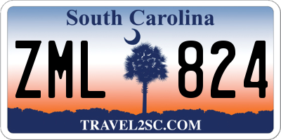 SC license plate ZML824