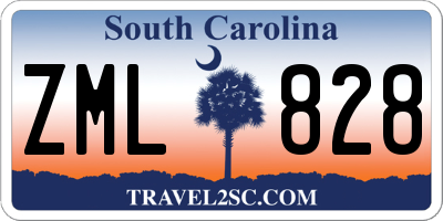 SC license plate ZML828