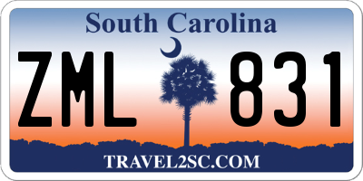SC license plate ZML831