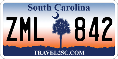 SC license plate ZML842