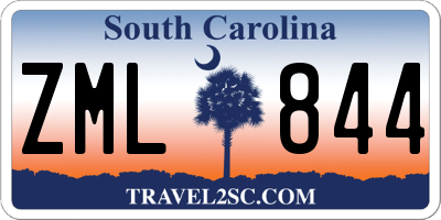 SC license plate ZML844