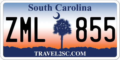 SC license plate ZML855