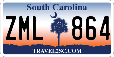 SC license plate ZML864