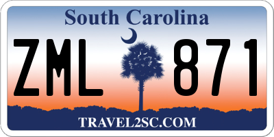 SC license plate ZML871