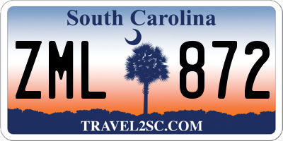 SC license plate ZML872