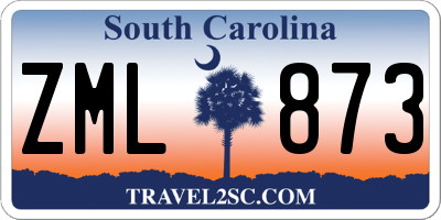 SC license plate ZML873