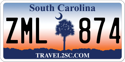 SC license plate ZML874