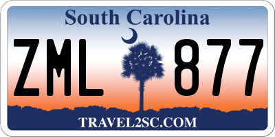 SC license plate ZML877