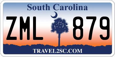 SC license plate ZML879