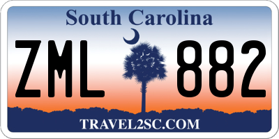 SC license plate ZML882