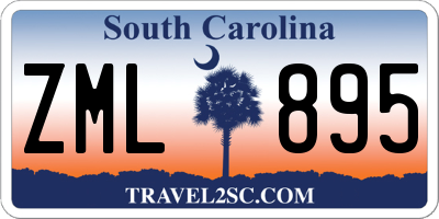SC license plate ZML895