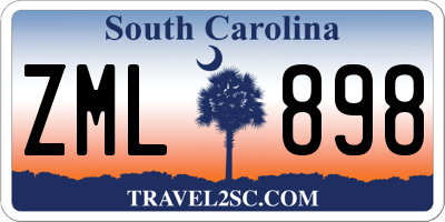 SC license plate ZML898