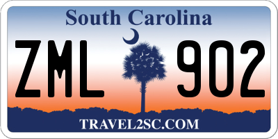 SC license plate ZML902