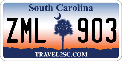 SC license plate ZML903