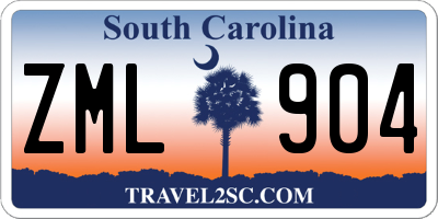 SC license plate ZML904