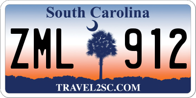 SC license plate ZML912