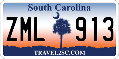 SC license plate ZML913