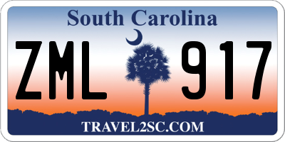SC license plate ZML917