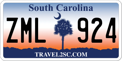 SC license plate ZML924