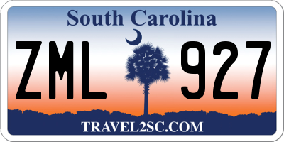 SC license plate ZML927