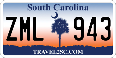 SC license plate ZML943