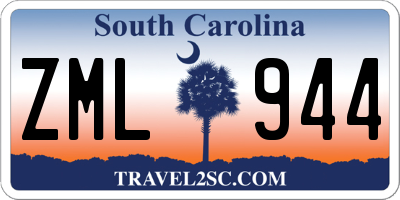 SC license plate ZML944
