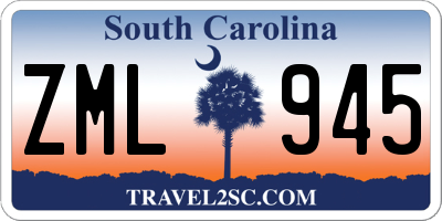 SC license plate ZML945