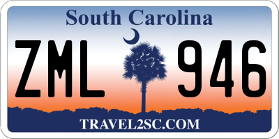 SC license plate ZML946