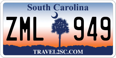 SC license plate ZML949