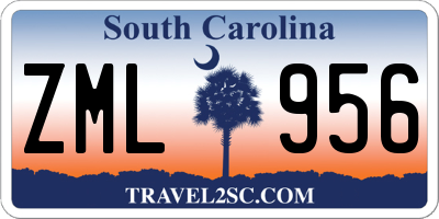 SC license plate ZML956