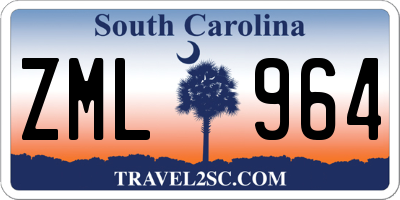 SC license plate ZML964