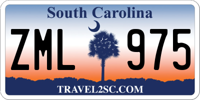 SC license plate ZML975