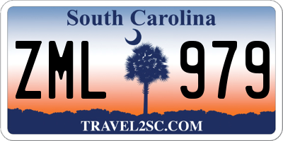SC license plate ZML979