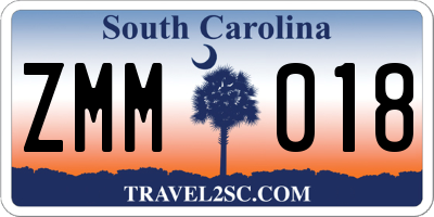 SC license plate ZMM018