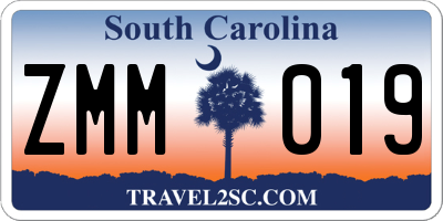 SC license plate ZMM019