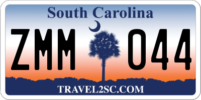 SC license plate ZMM044