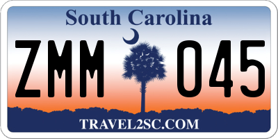 SC license plate ZMM045