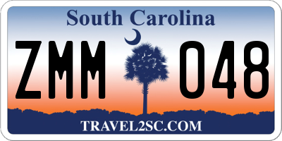 SC license plate ZMM048