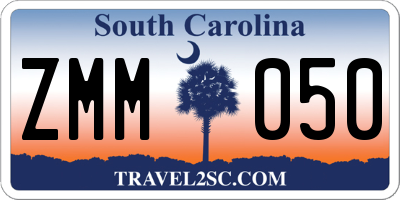 SC license plate ZMM050