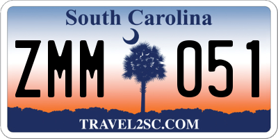 SC license plate ZMM051