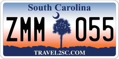 SC license plate ZMM055