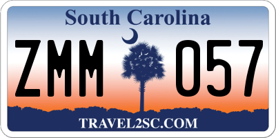SC license plate ZMM057