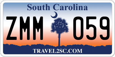SC license plate ZMM059