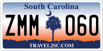 SC license plate ZMM060