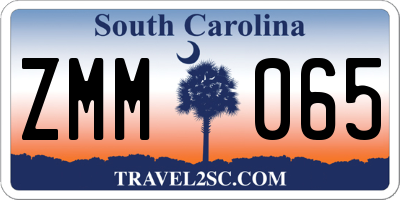 SC license plate ZMM065