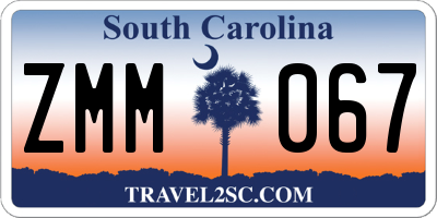 SC license plate ZMM067