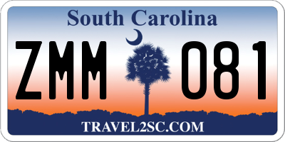 SC license plate ZMM081
