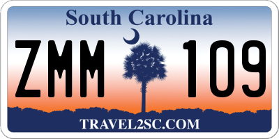 SC license plate ZMM109