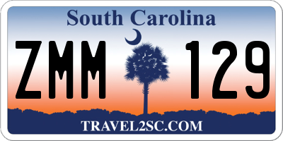 SC license plate ZMM129