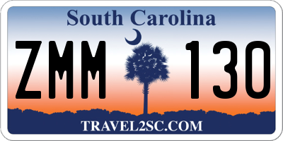 SC license plate ZMM130